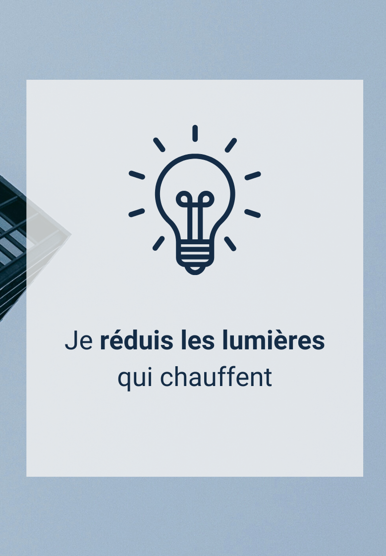 Canicule : je réduis les lumières qui chauffent