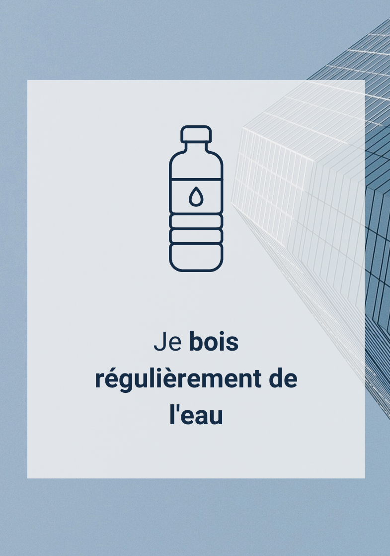 Canicule : je bois régulièrement de l'eau