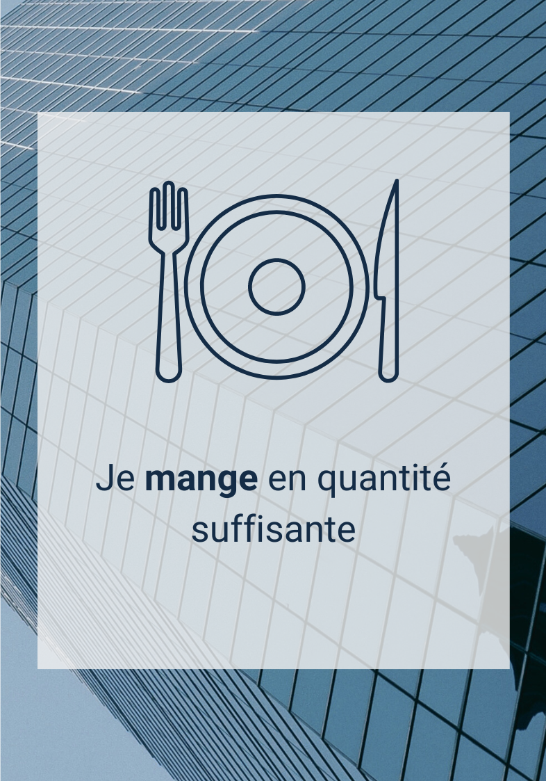 Canicule : je mange en ﻿quantité suffisante