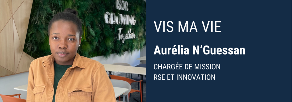 Photo portait d'Aurélia N'Guessan, chargée de mission RSE et Innovation chez ISOR Group